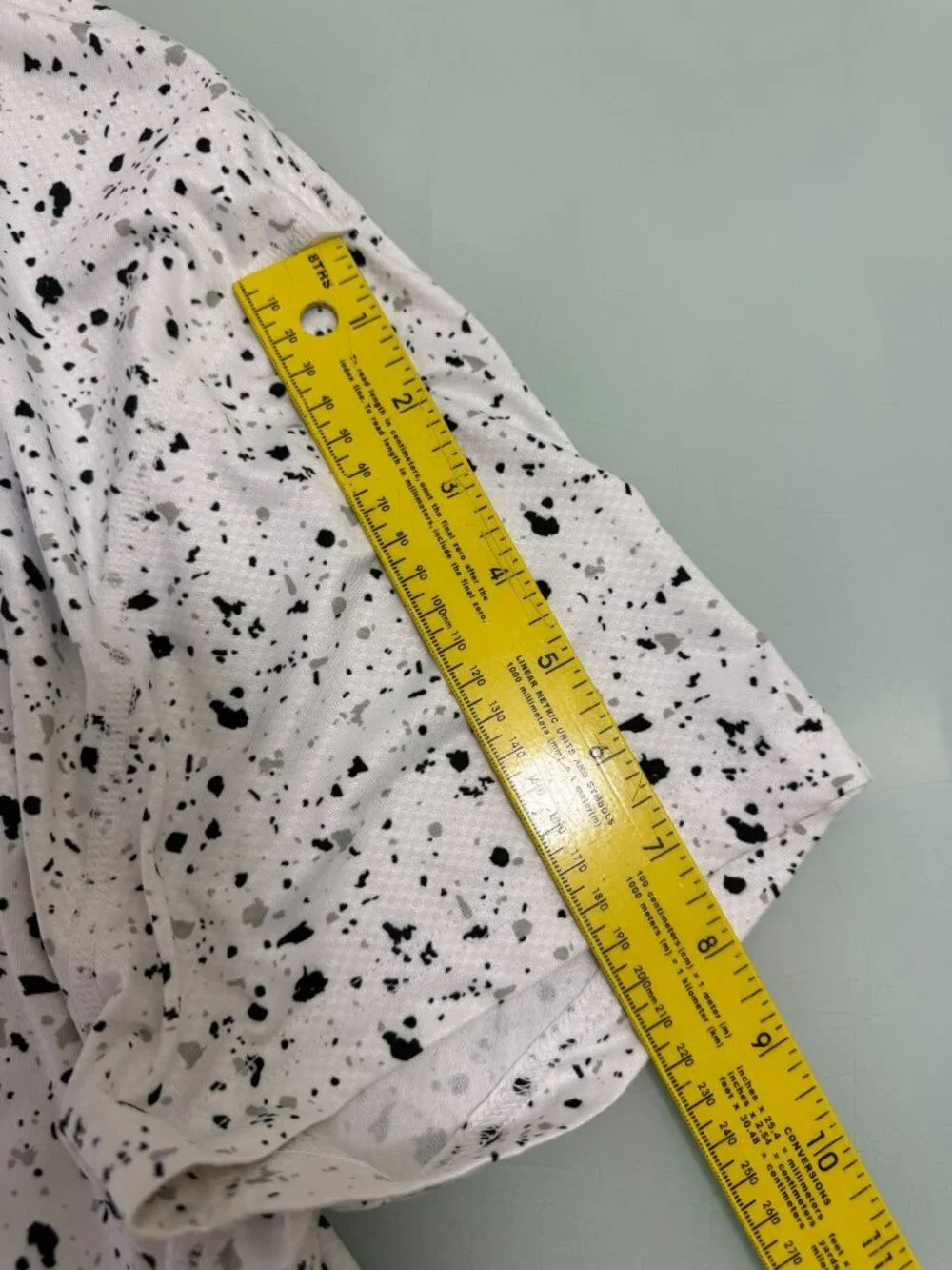 BYLT Premium Basics Men Performance Polo Shirt Mens XL White Black Splatter Golf